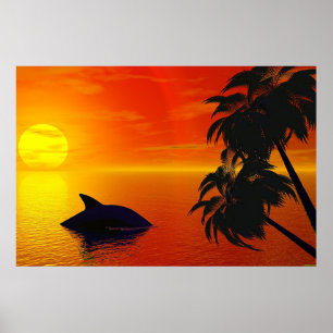 Poster Coucher du soleil virtuel