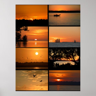 Poster Couchers de soleil majestueux