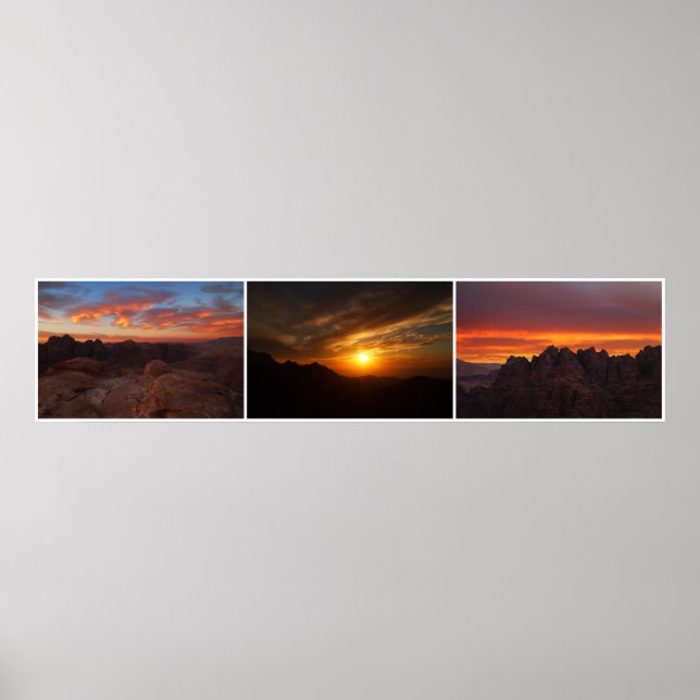 Poster Couchers de soleil Petra (Devant)