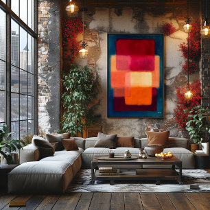 Poster Couches Carmesines – Champs de Couleurs Célestes A