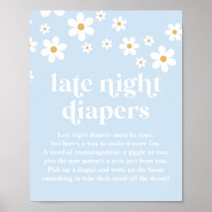Poster Couches de bébé pour la soirée Baby Shower Daisy