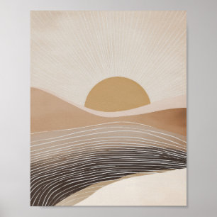 Poster Couches de montagnes abstraites