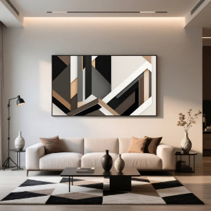 Poster Couches Géométriques Neutres 3D