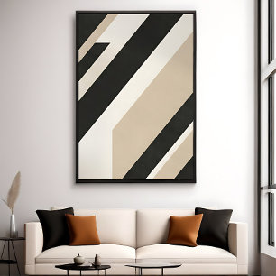Poster Couches neutres géométriques abstraits modernes