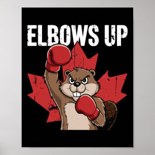 Poster Coudes vers le haut Boxe de castor Fier Cana fort 