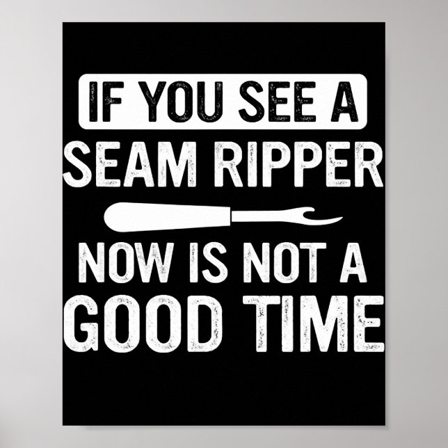 Poster Coudre Drôle Si Vous Voyez Un Ripper De Framage Ma (Devant)