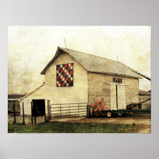 Poster Couette rouge, blanche et bleue
