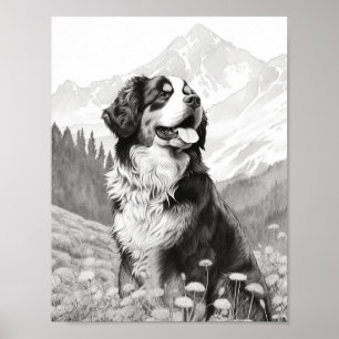 Poster Couleur adulte de chien réaliste