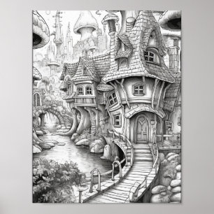 Poster Couleur Adulte Intérieur Imaginaire