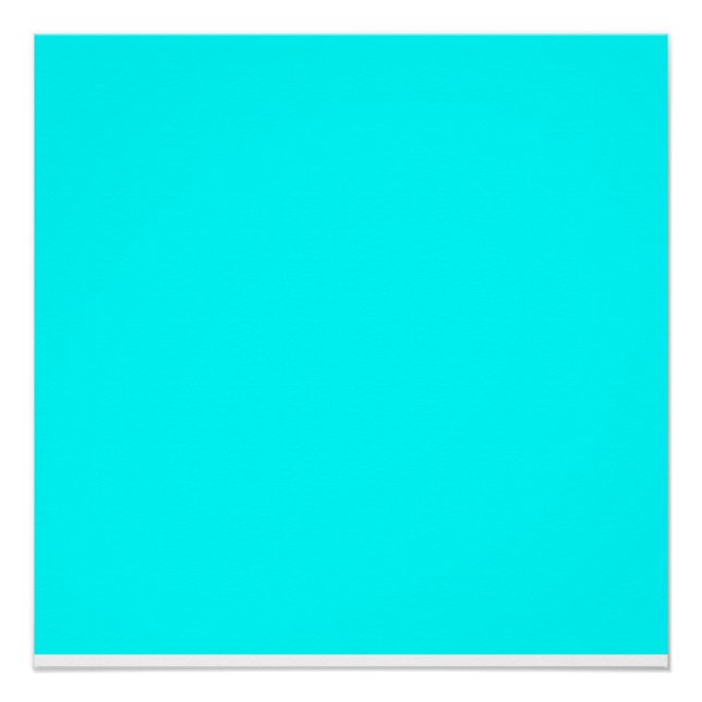 Poster couleur aqua cyan (Devant)