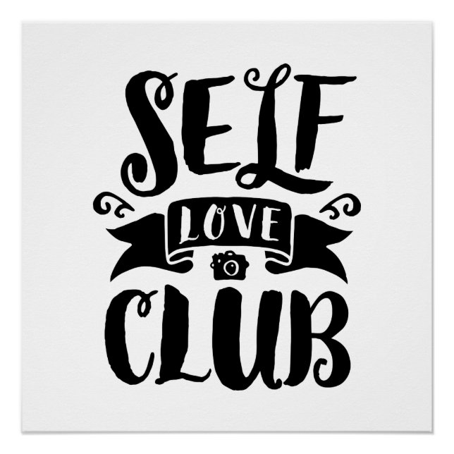 Poster Couleur Arrière - plan personnalisé Self Love Club (Devant)
