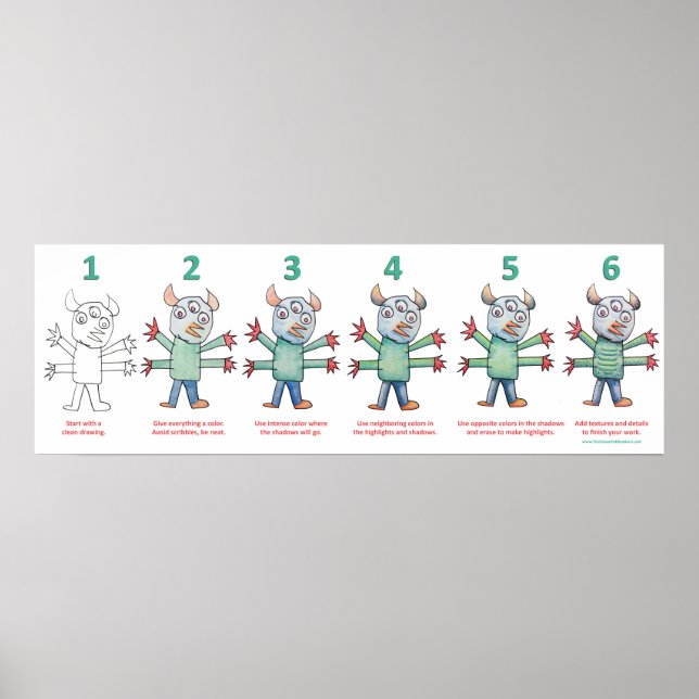 Poster Couleur Comme Un Monstre (Devant)