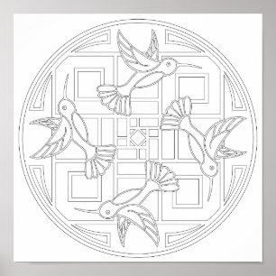 Poster Couleur de colibri des OrnaMENTALs #0021 vos