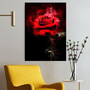 Poster Couleur de fleur rouge - bb