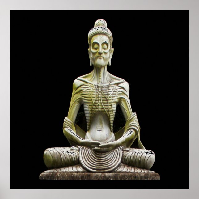 Poster Couleur de l'affiche Bouddha affamé (Devant)