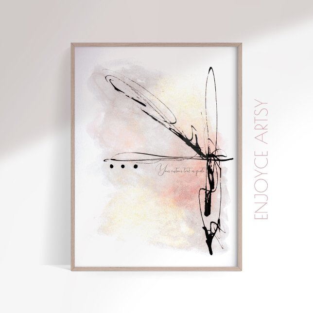 Poster Couleur d'eau colorée contrastante paroi abstraite (Créateur téléchargé)