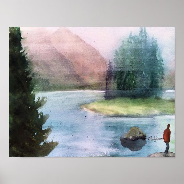 POSTER COULEUR D'EAU DE L'ÎLE SPIRIT (Devant)