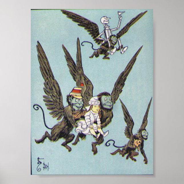 Poster Couleur des singes volants (Devant)