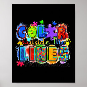 Poster Couleur Hors Les Lignes Journée Mondiale De La Sen