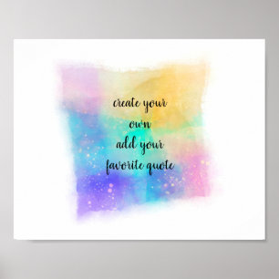 Poster couleur jolie aquarelle élégante ajouter une citat