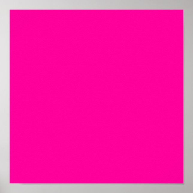 Poster Couleur solide rose néon (Devant)