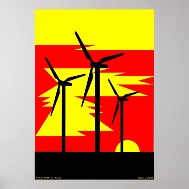 Poster Couleur Sunrise - Siemens Wind Power (Devant)