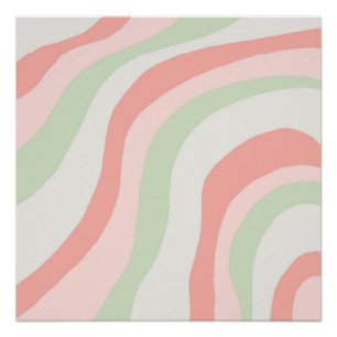 Poster Couleur Terre Baguette ondulée minimaliste Printem