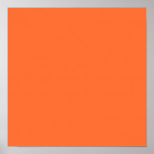 Poster Couleur vive orange brûlée