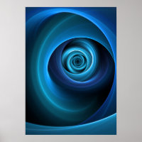 Couleurs bleu spirale 3D Art Abstrait fractal mode