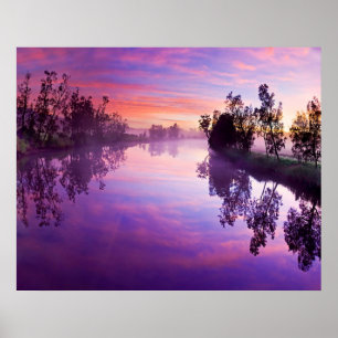 Poster Couleurs d'affiche de lever de soleil