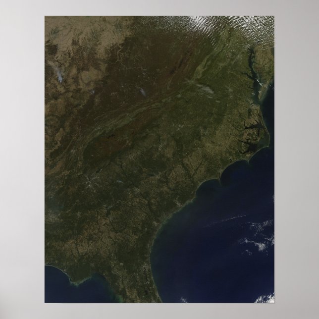 Poster Couleurs d'automne dans le sud-est des États-Unis (Devant)