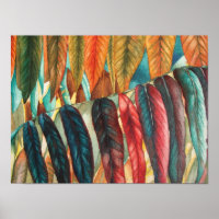 couleurs de feuilles d'automne art moderne stylisé