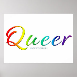 Poster Couleurs de fierté queer de SlipperyJoe symbole fi