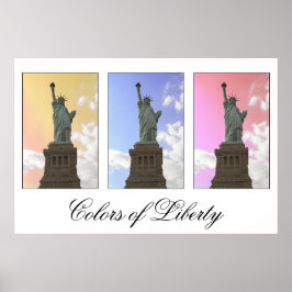 Poster Couleurs de la Liberté / Statue de la Liberté impr