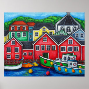 Poster Couleurs de Lunenburg Imprimer par Lisa Lorenz