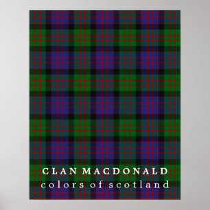 Poster Couleurs de MacDonald de clan de tartan de