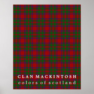 Poster Couleurs de Mackintosh de clan de tartan de