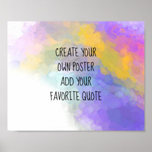 Poster couleurs de peinture colorées ajouter votre texte
