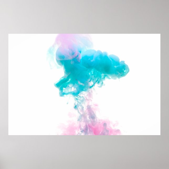 Poster Couleurs d'eau Abstraite (Devant)