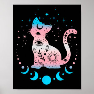 Poster Couleurs du drapeau de la fierté transgenre Amoure