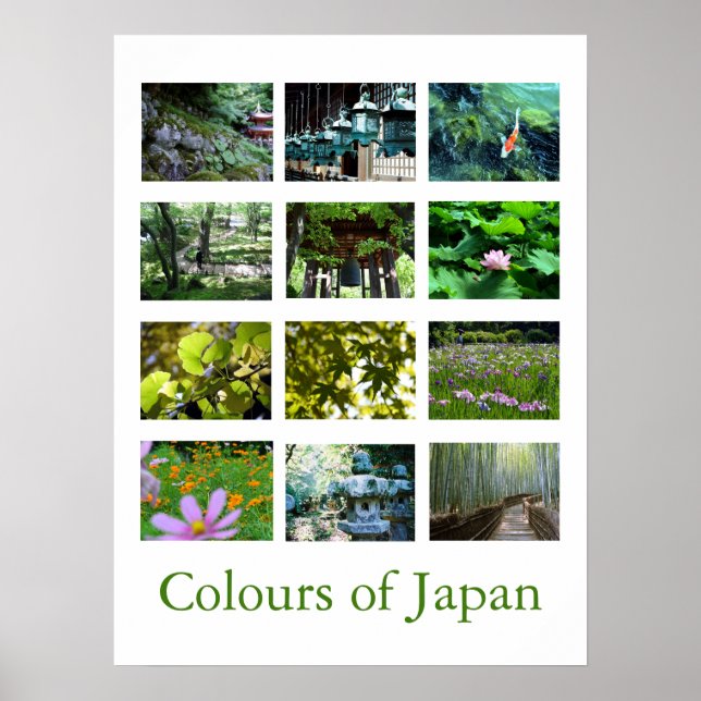 Poster Couleurs du Japon (vert) (Devant)