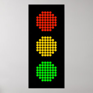 Poster Couleurs du point stoplight
