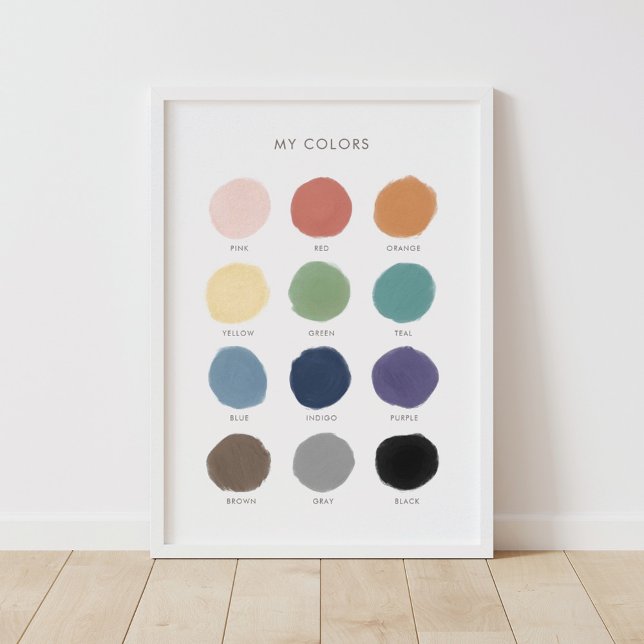 Poster Couleurs Éducatif Préscolaire Décor (Créateur téléchargé)
