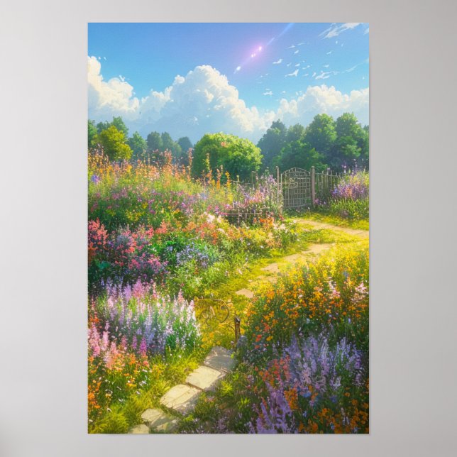 Poster Couleurs en Harmonie, Jardin magnifique (Devant)