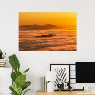 Poster Couleurs et nuages du lever du soleil