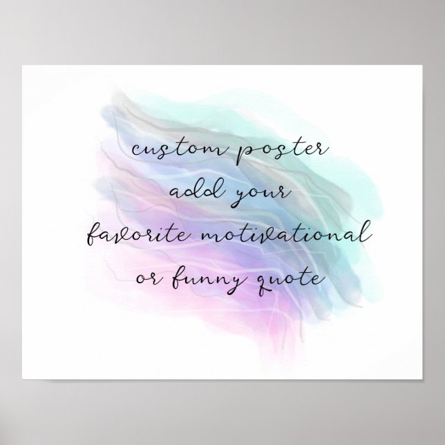 Poster couleurs pastel aquarelle design ajouter un devis (Devant)