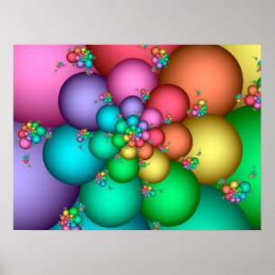 Poster Couleurs pastel en spirale