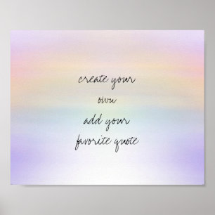 Poster couleurs pastel onirique ajouter du texte pour cré