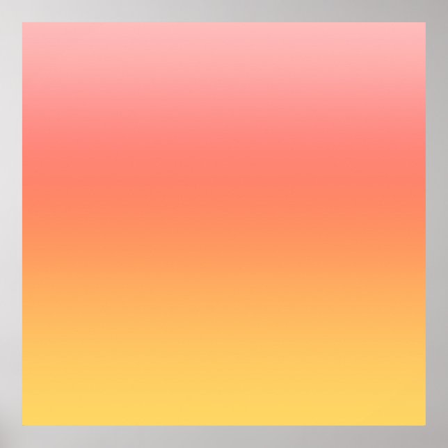 Poster Couleurs simples - Jaune à Misty Pink ombre (Devant)