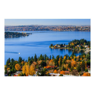 Poster Couleurs splendides de la chute chez Bellevue